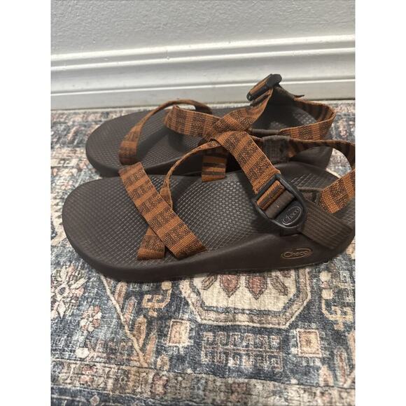 Chaco Size 10M Men’s Brown And Orange Braid Adjustable Comfort Sport Sandals - Picture 5 of 8